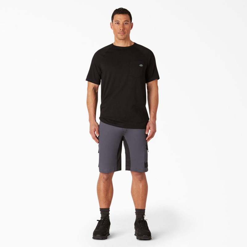 Grey Men's Dickies FLEX Performance Workwear GDT Cargo Shorts | XIJ270891