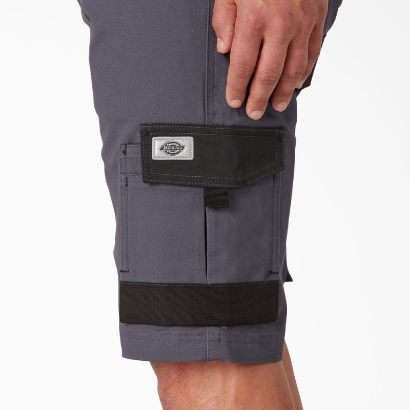 Grey Men's Dickies FLEX Performance Workwear GDT Cargo Shorts | XIJ270891