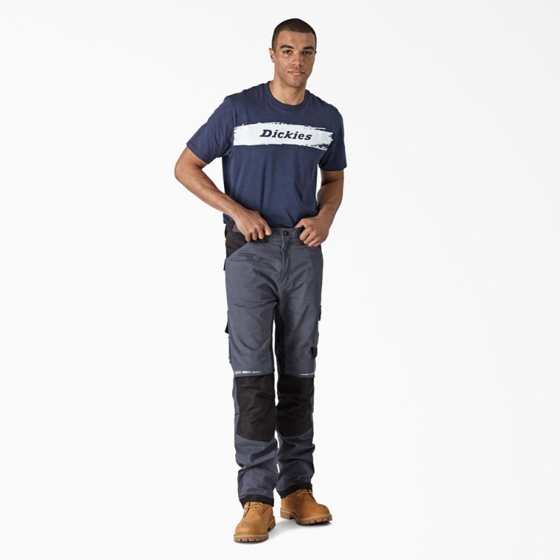 Grey Men's Dickies FLEX Performance Workwear Regular Fit Pants | NXH605379