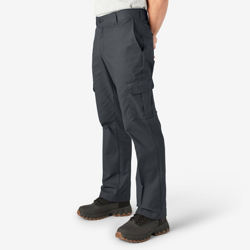 Grey Men's Dickies FLEX Regular Fit Cargo Pants | FPX481072