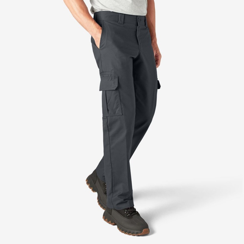 Grey Men's Dickies FLEX Regular Fit Cargo Pants | FPX481072