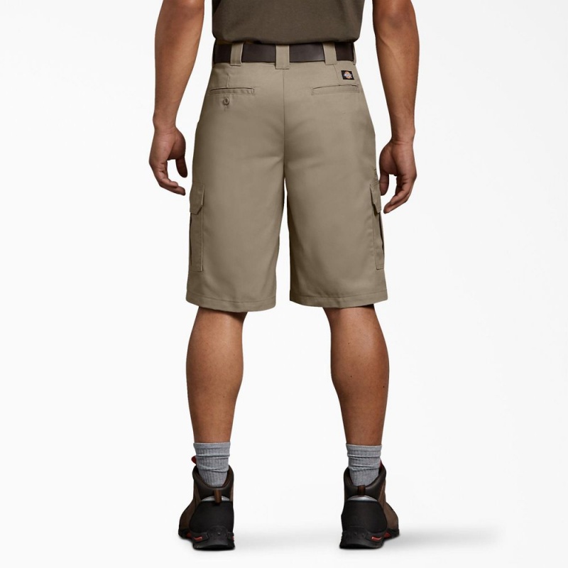 Grey Men's Dickies FLEX Regular Fit Cargo Shorts | BGO423179