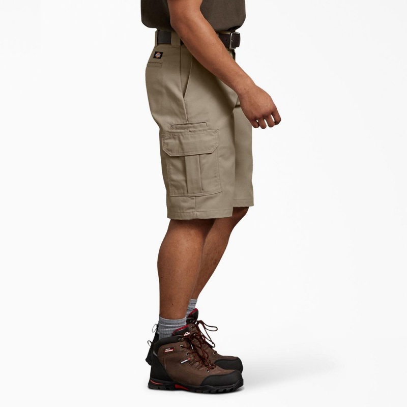 Grey Men's Dickies FLEX Regular Fit Cargo Shorts | BGO423179