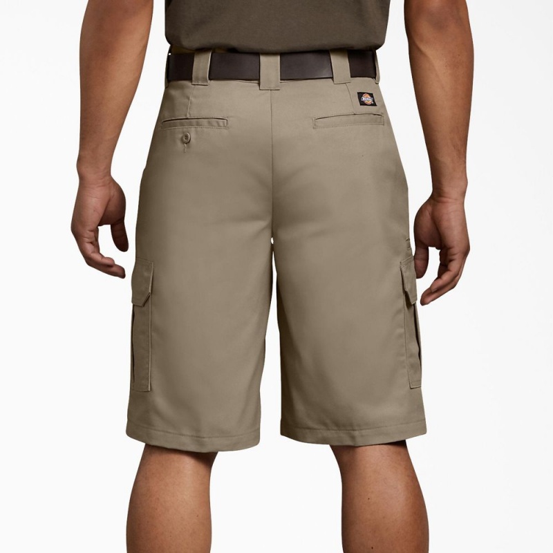 Grey Men's Dickies FLEX Regular Fit Cargo Shorts | BGO423179