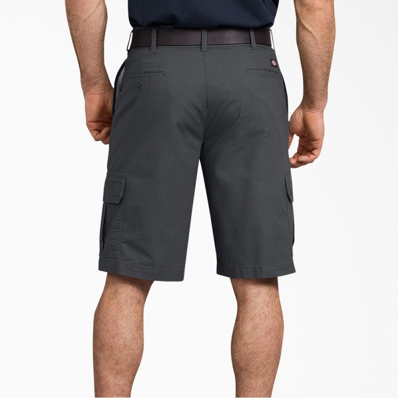 Grey Men's Dickies FLEX Regular Fit Ripstop Cargo Shorts | ASL407625