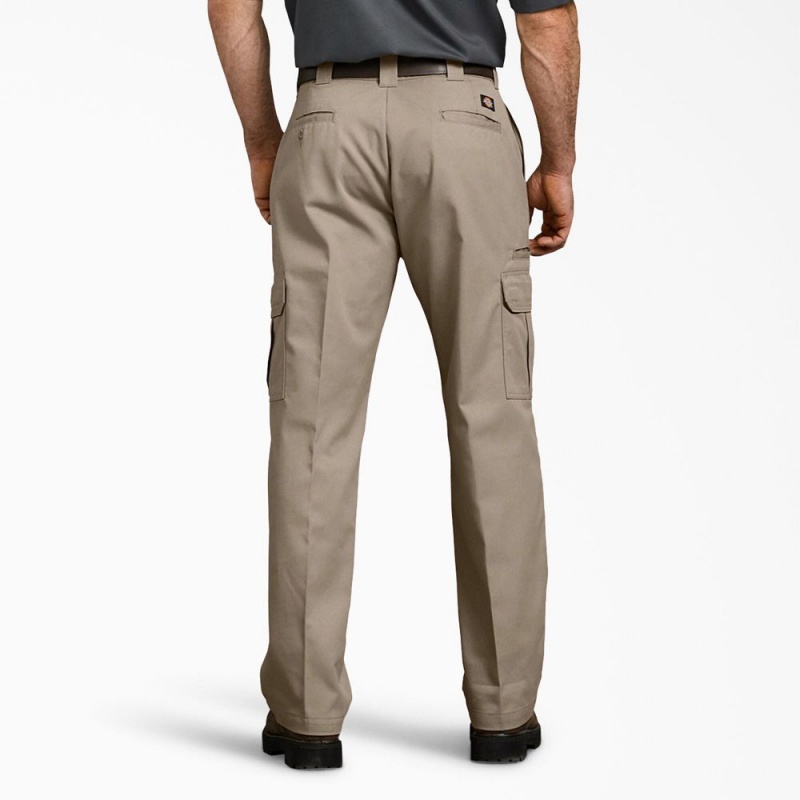 Grey Men's Dickies FLEX Relaxed Fit Cargo Pants | IWL206349