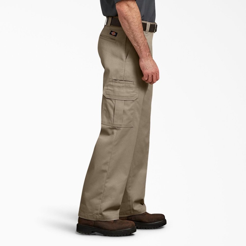 Grey Men's Dickies FLEX Relaxed Fit Cargo Pants | IWL206349