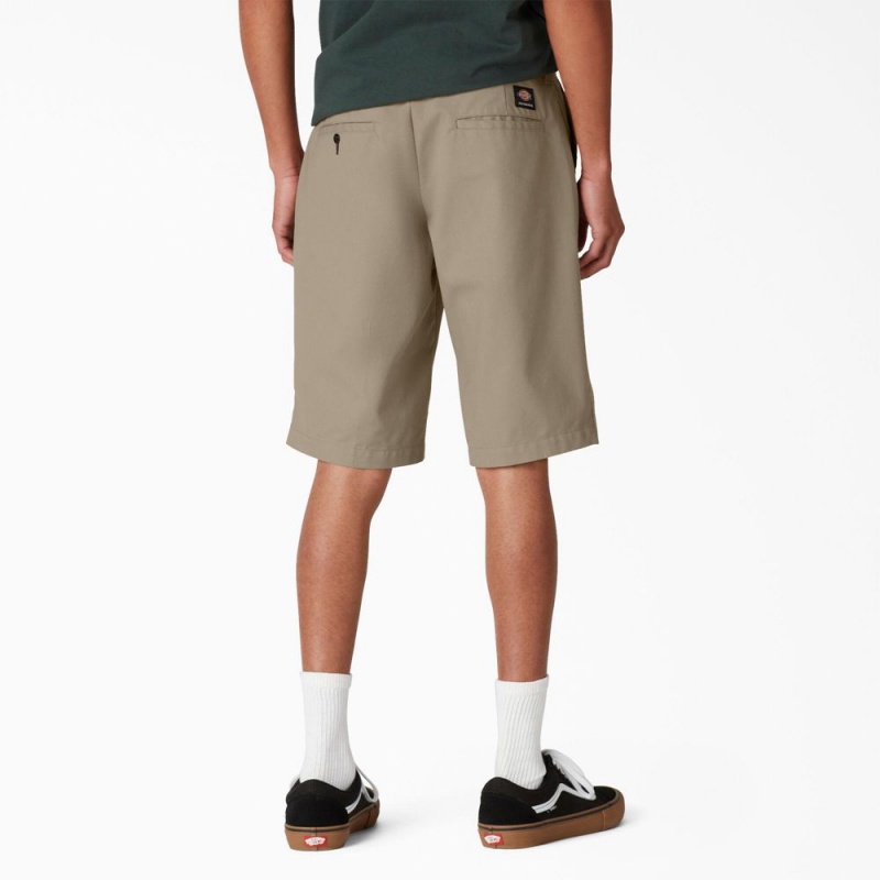 Grey Men's Dickies FLEX Skateboarding Slim Fit Shorts | NVD405962