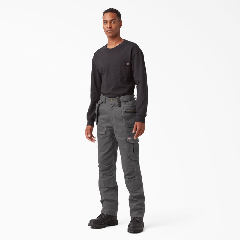 Grey Men's Dickies FLEX Temp-iQ 365 Regular Fit Duck Pants | FQW743618