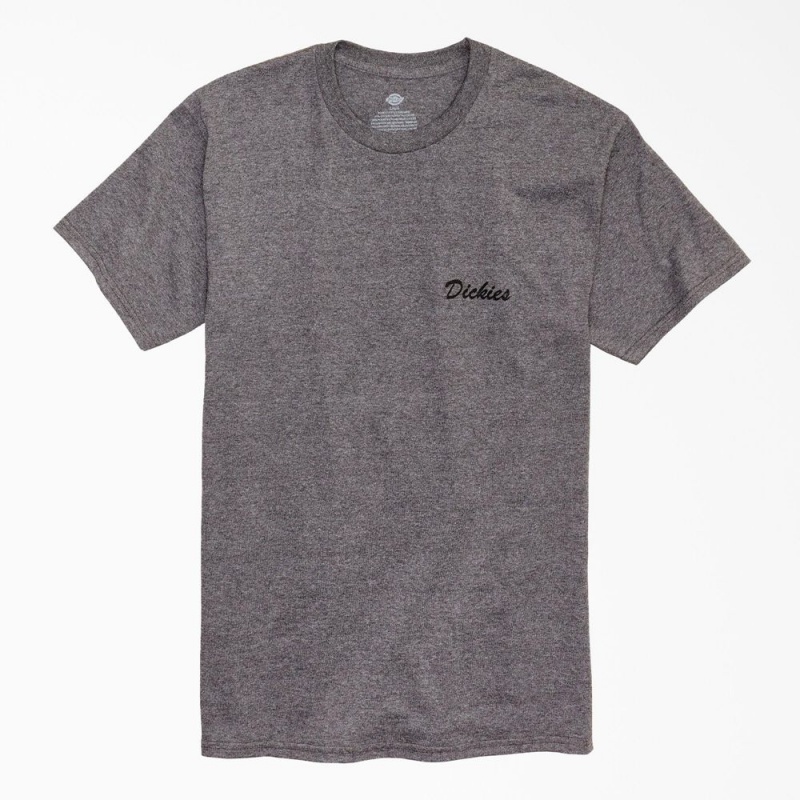 Grey Men's Dickies Feel Better On The Job Graphic T-Shirt | PWF871042