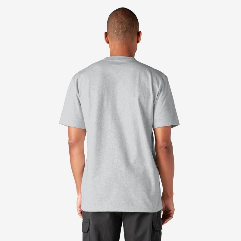 Grey Men's Dickies Heavyweight Short Sleeve Pocket T-Shirt | EPZ675201