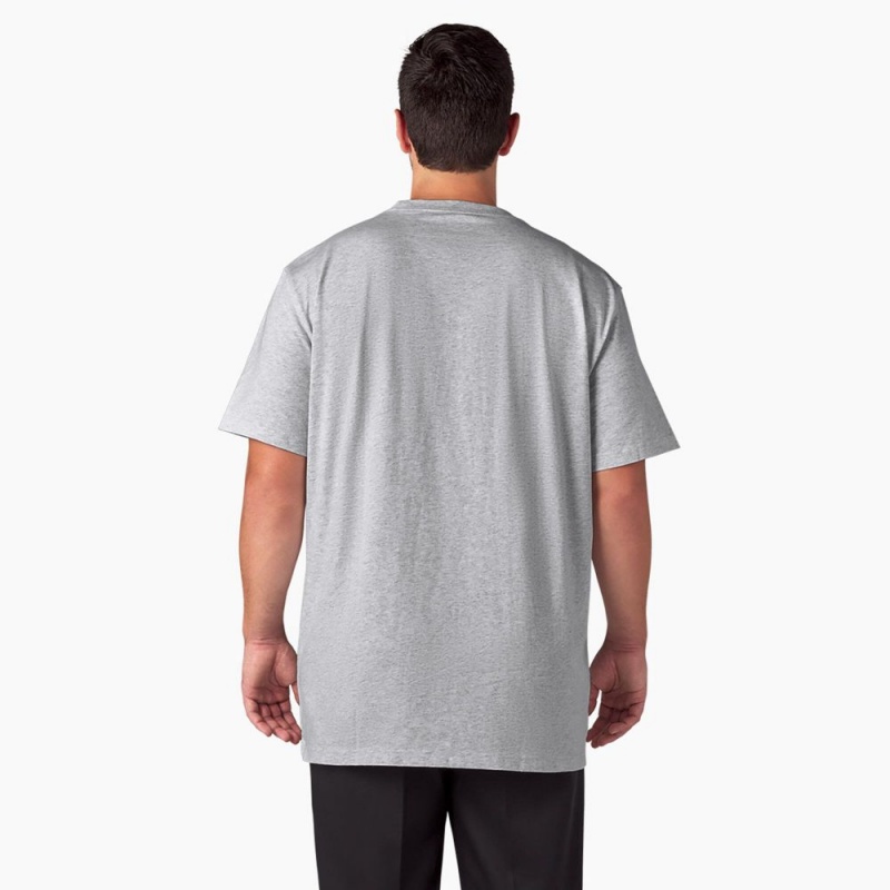 Grey Men's Dickies Heavyweight Short Sleeve Pocket T-Shirt | EPZ675201