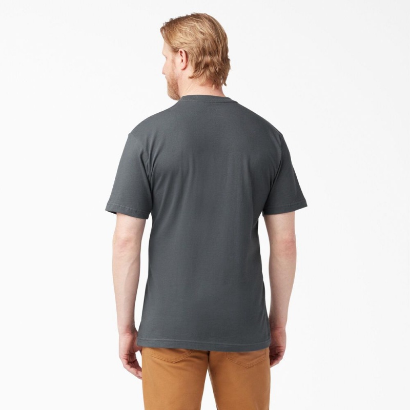 Grey Men's Dickies Lightweight Short Sleeve Pocket T-Shirt | HVJ718960