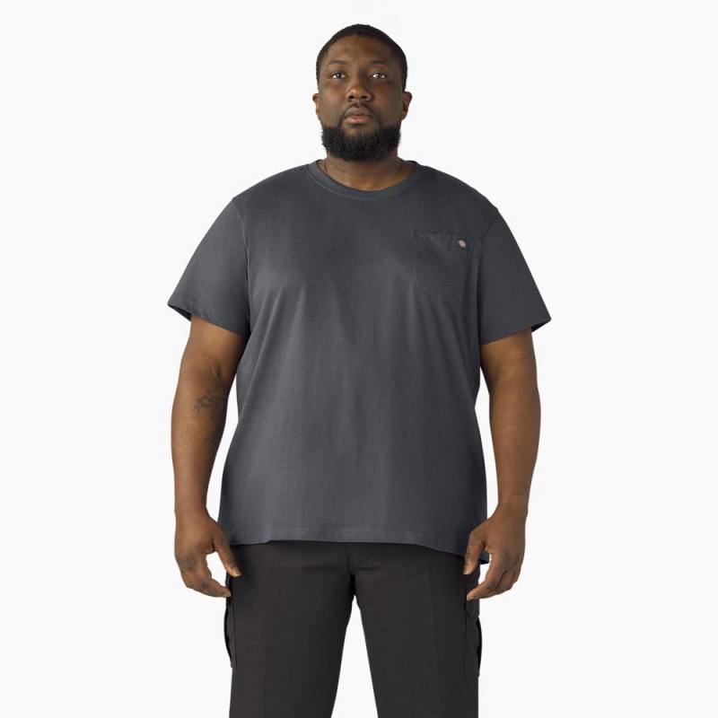 Grey Men's Dickies Lightweight Short Sleeve Pocket T-Shirt | HVJ718960