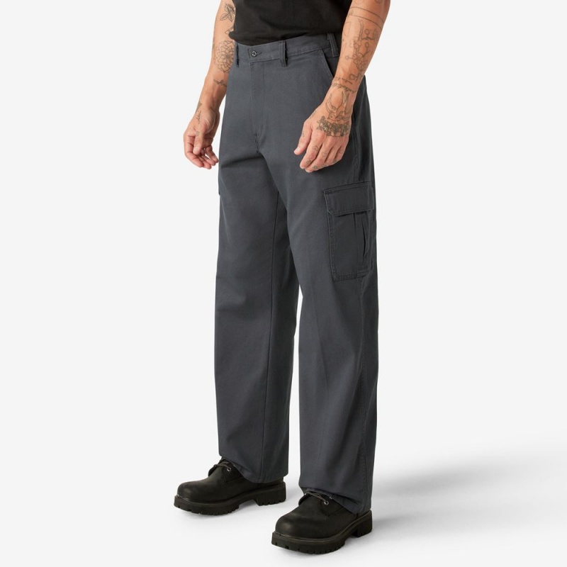 Grey Men's Dickies Loose Fit Cargo Pants | WLN294037