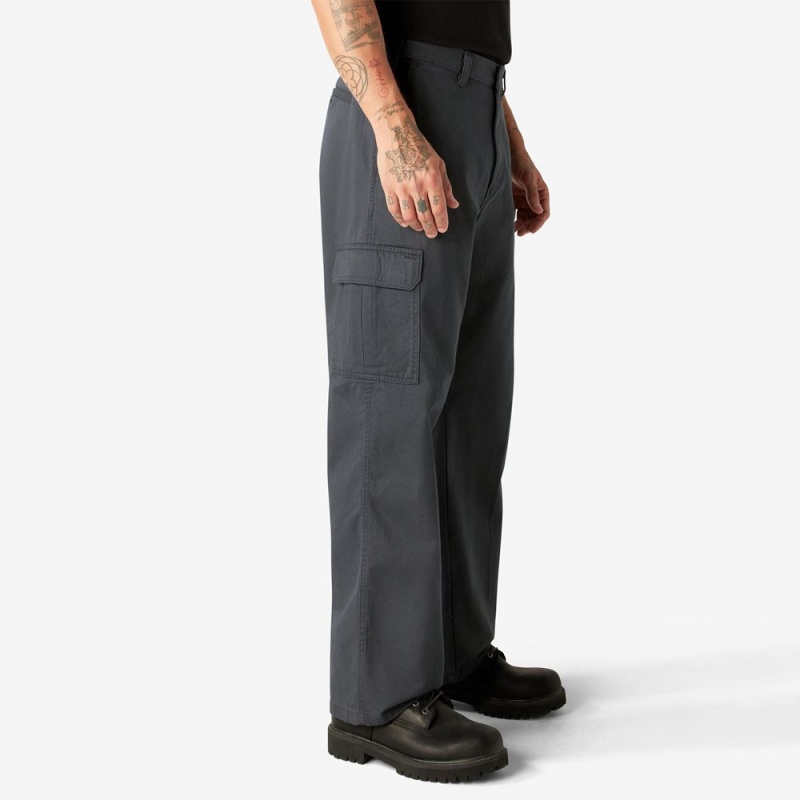 Grey Men's Dickies Loose Fit Cargo Pants | WLN294037