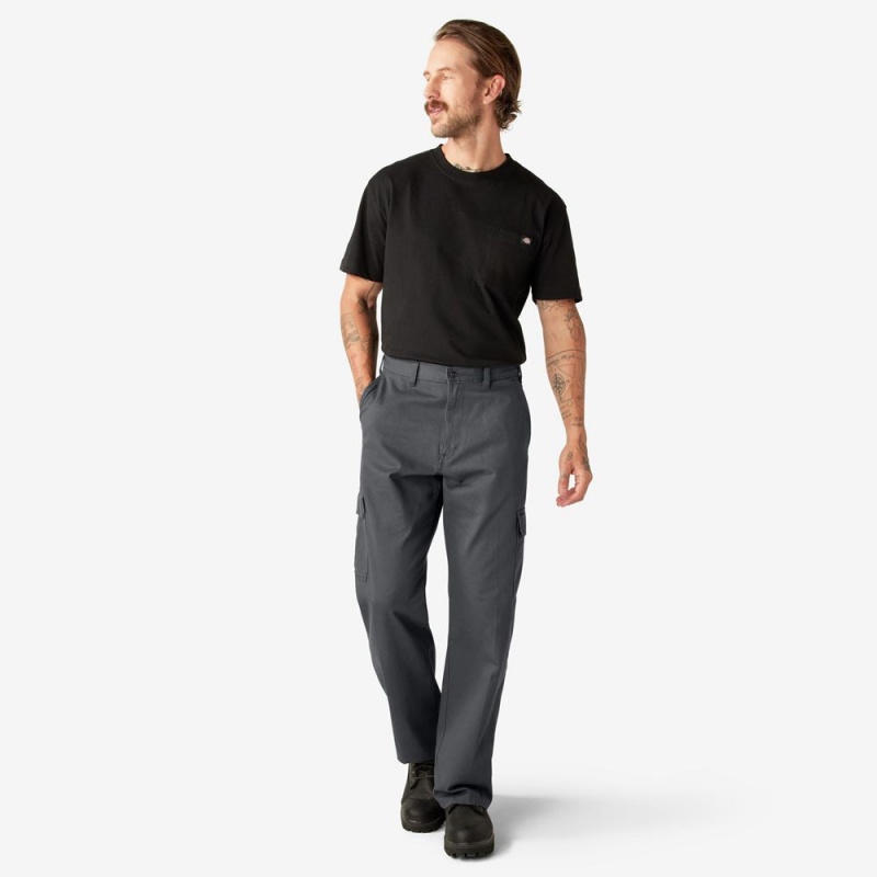 Grey Men's Dickies Loose Fit Cargo Pants | WLN294037