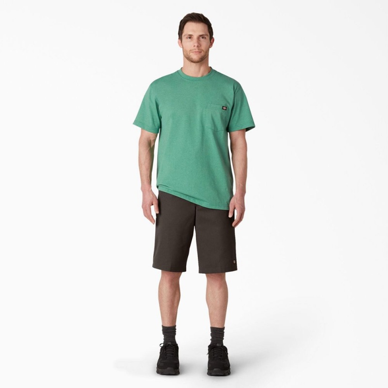 Grey Men's Dickies Loose Fit Flat Front Work Shorts | KGA764102