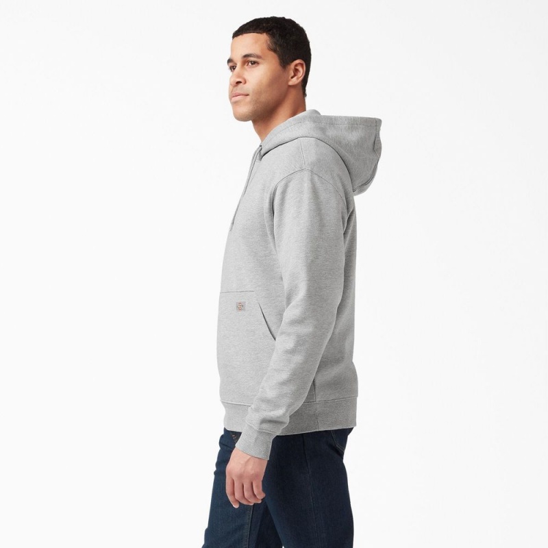 Grey Men's Dickies Midweight Fleece Hoodie | PIH409568