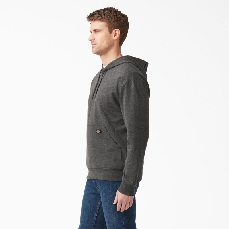 Grey Men's Dickies Midweight Fleece Hoodie | HMQ208543