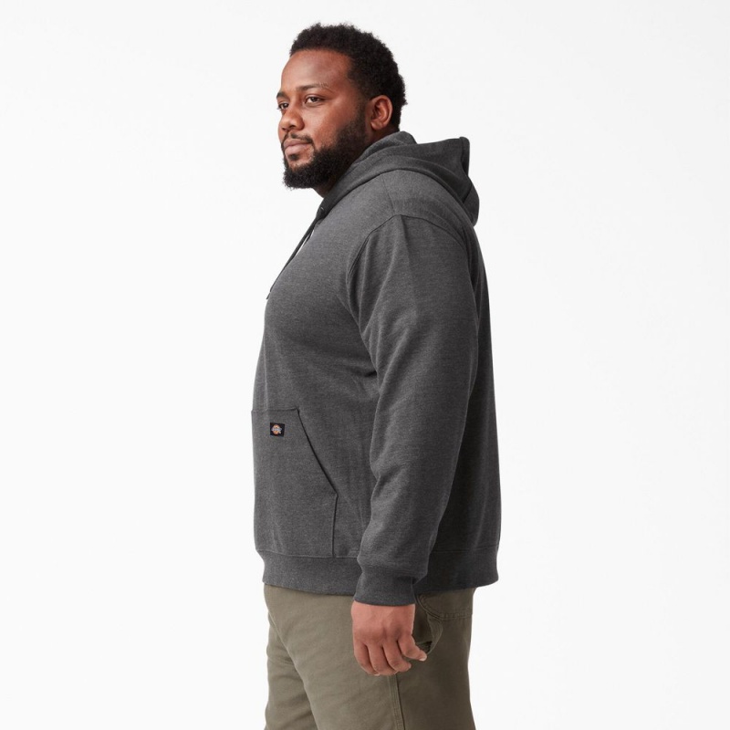 Grey Men's Dickies Midweight Fleece Hoodie | HMQ208543