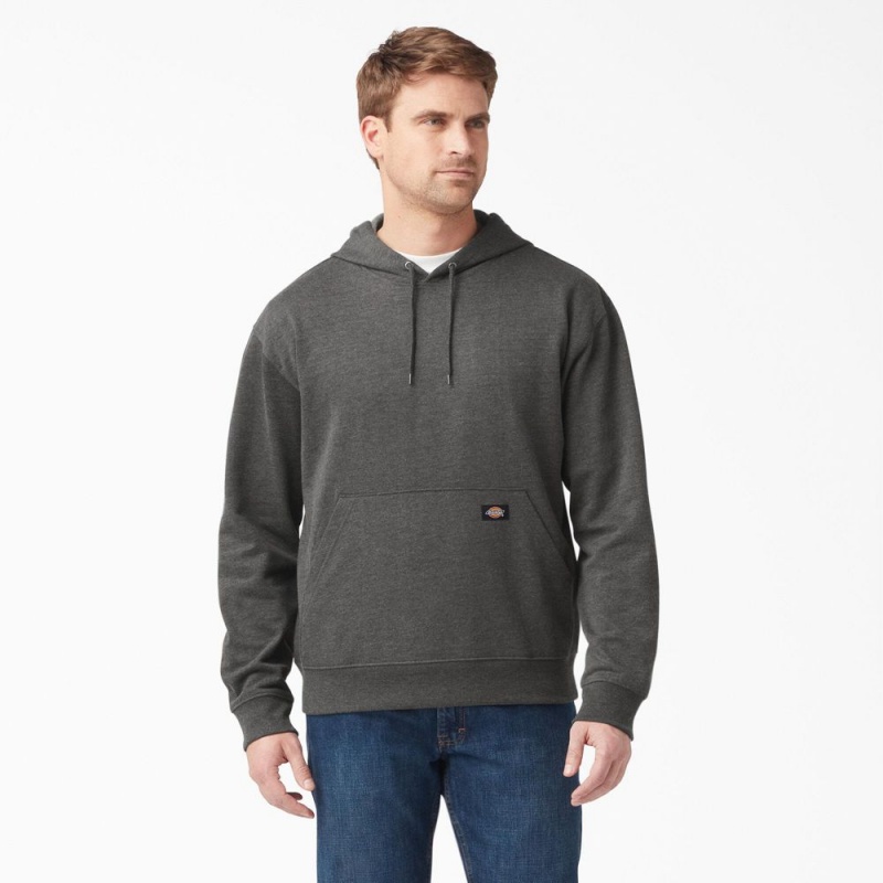 Grey Men\'s Dickies Midweight Fleece Hoodie | HMQ208543