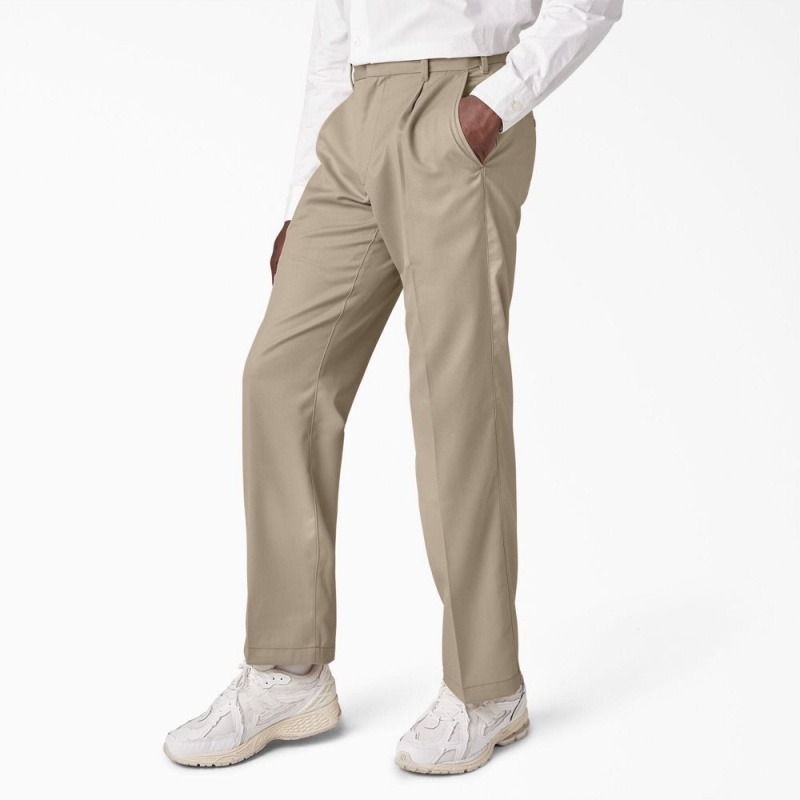 Grey Men's Dickies Premium Collection Pleated 874® Pants | EKT236410