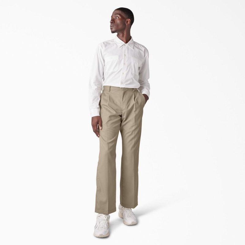 Grey Men's Dickies Premium Collection Pleated 874® Pants | EKT236410