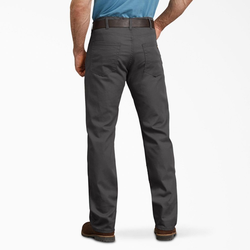 Grey Men's Dickies Regular Fit Duck Pants | LTJ507849