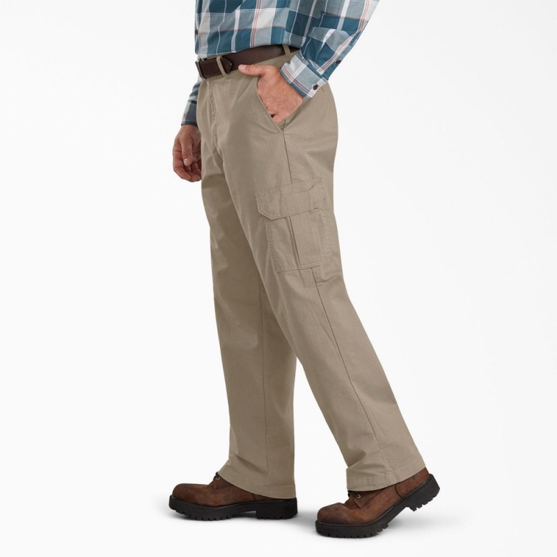 Grey Men's Dickies Regular Fit Ripstop Cargo Pants | CFB839640