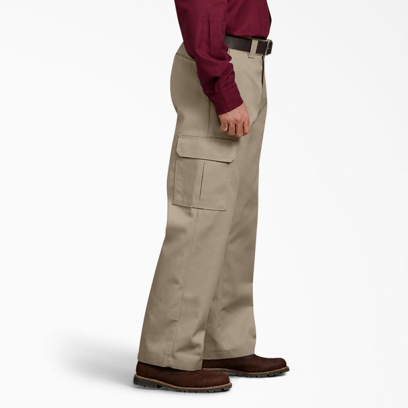 Grey Men's Dickies Relaxed Fit Cargo Work Pants | HCI547138