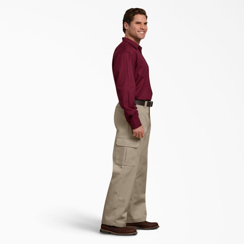 Grey Men's Dickies Relaxed Fit Cargo Work Pants | HCI547138