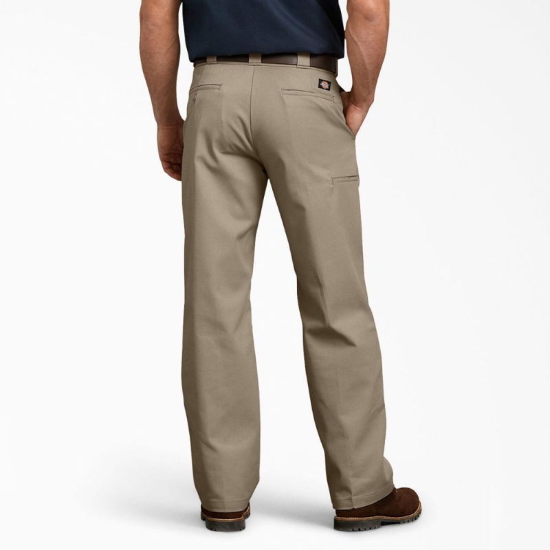 Grey Men's Dickies Relaxed Fit Double Knee Work Pants | RQX715638