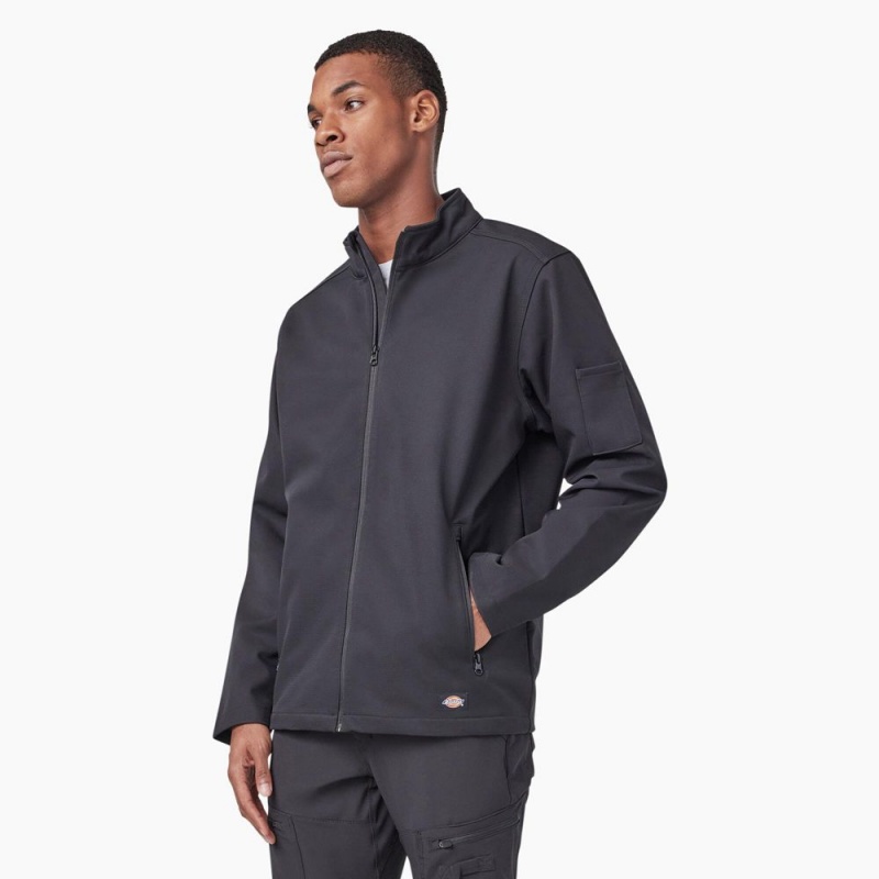 Grey Men's Dickies Ripstop Softshell Jacket | LXS308724