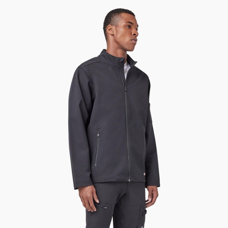 Grey Men's Dickies Ripstop Softshell Jacket | LXS308724