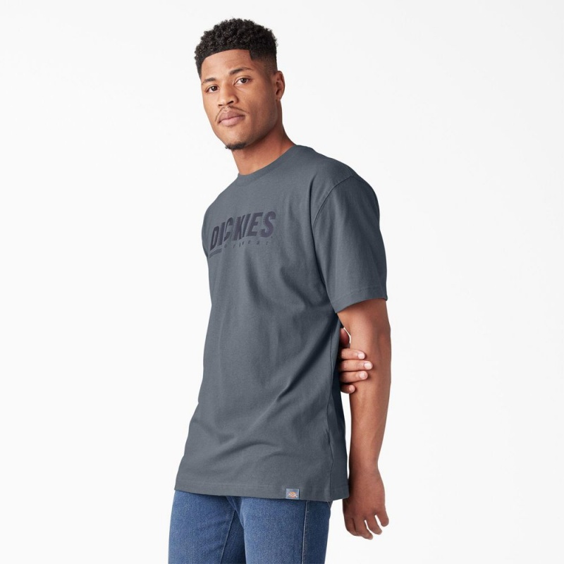 Grey Men's Dickies Short Sleeve Workwear Graphic T-Shirt | XLY965371