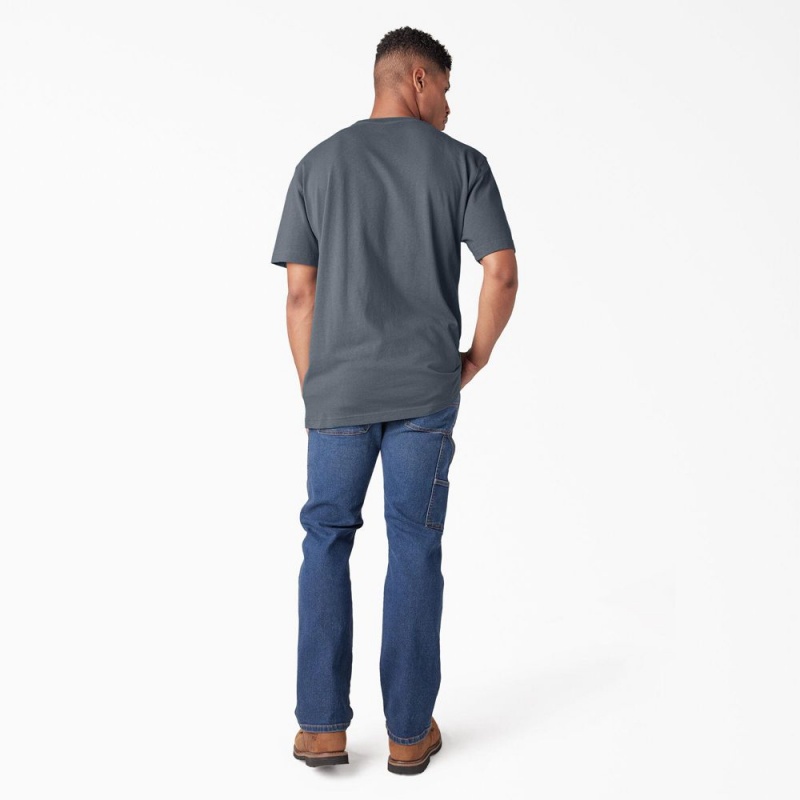 Grey Men's Dickies Short Sleeve Workwear Graphic T-Shirt | XLY965371