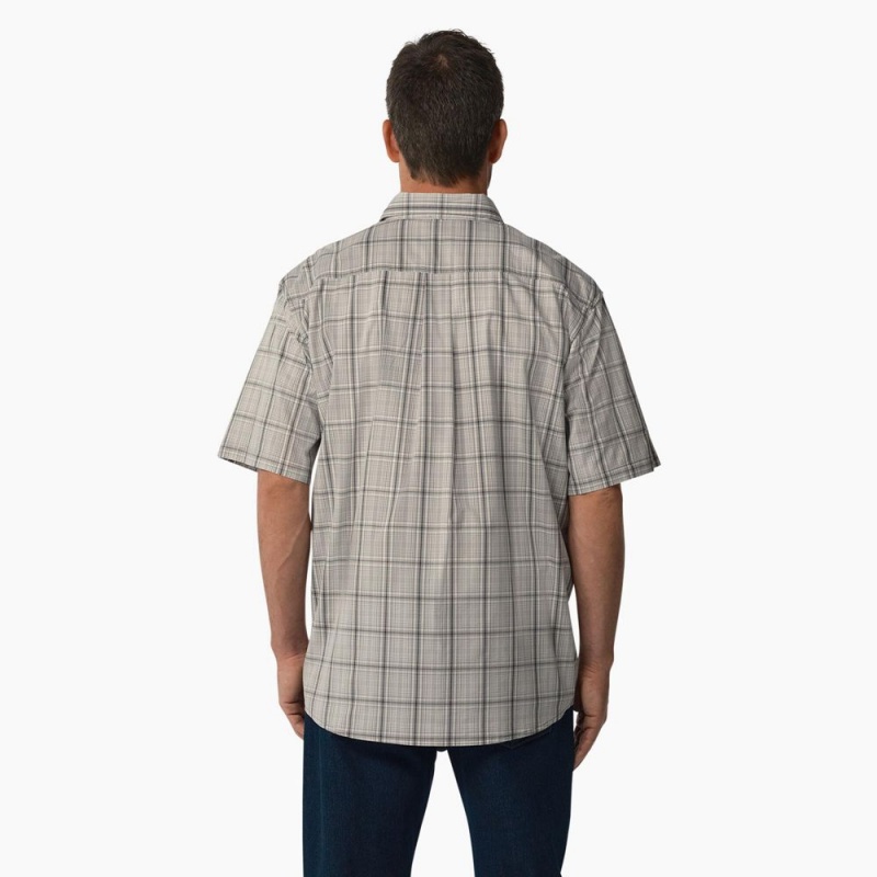 Grey Men's Dickies Short Sleeve Woven Shirt | FDN304968