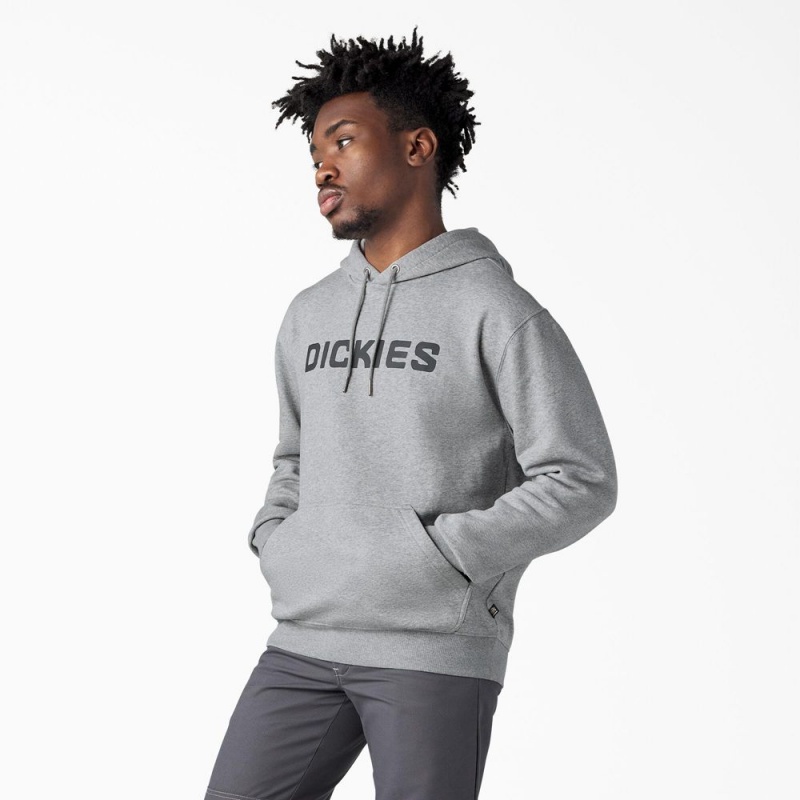 Grey Men's Dickies Skateboarding Graphic Hoodie | XHW957420