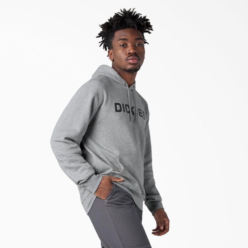 Grey Men's Dickies Skateboarding Graphic Hoodie | XHW957420