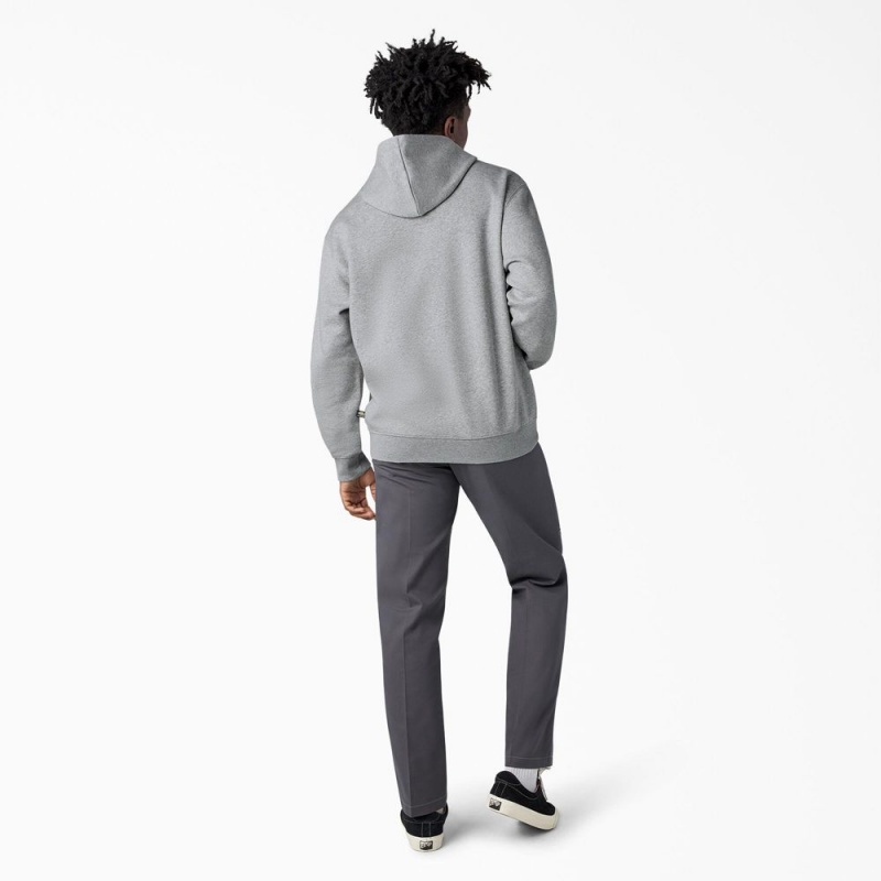 Grey Men's Dickies Skateboarding Graphic Hoodie | XHW957420