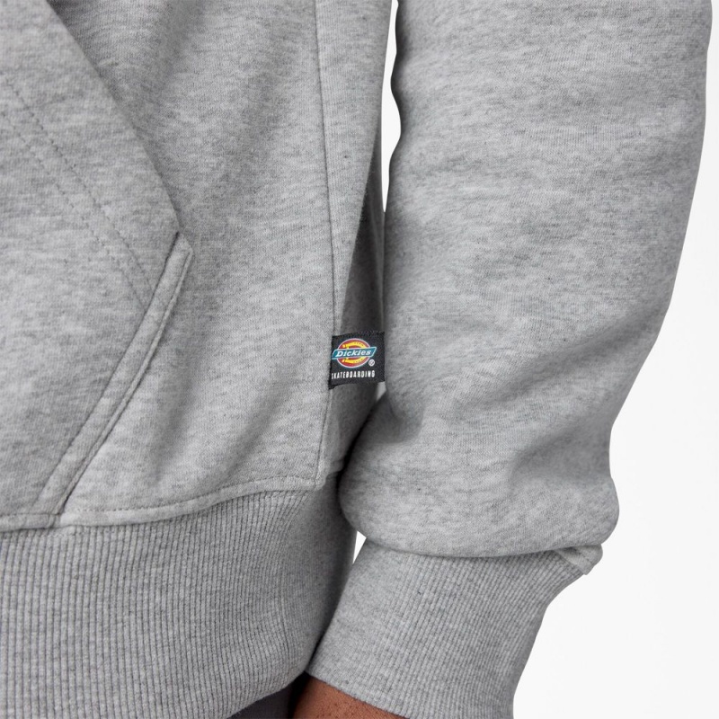 Grey Men's Dickies Skateboarding Graphic Hoodie | XHW957420