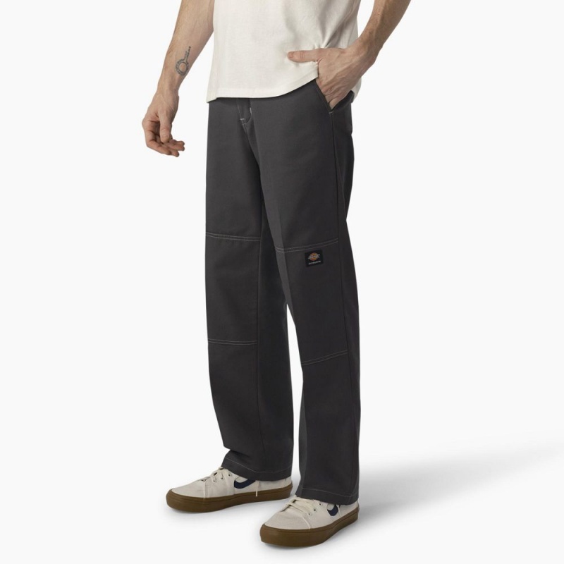 Grey Men's Dickies Skateboarding Regular Fit Double Knee Pants | OPV809327