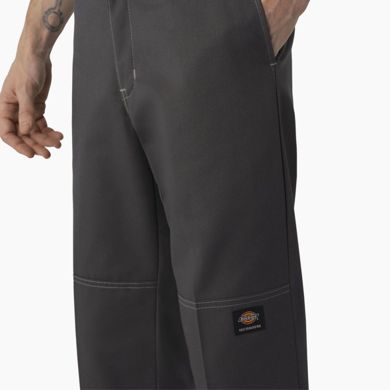 Grey Men's Dickies Skateboarding Regular Fit Double Knee Pants | OPV809327