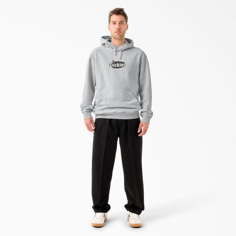 Grey Men's Dickies Tom Knox Graphic Hoodie | IJR436502