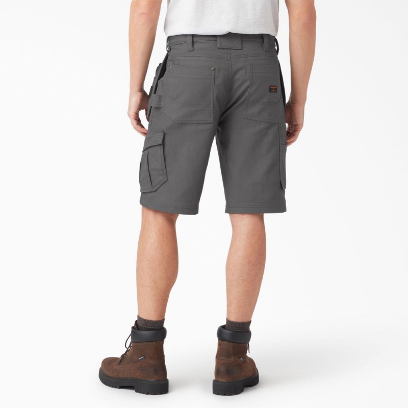 Grey Men's Dickies Traeger x FLEX Relaxed Fit Shorts | FZQ461793