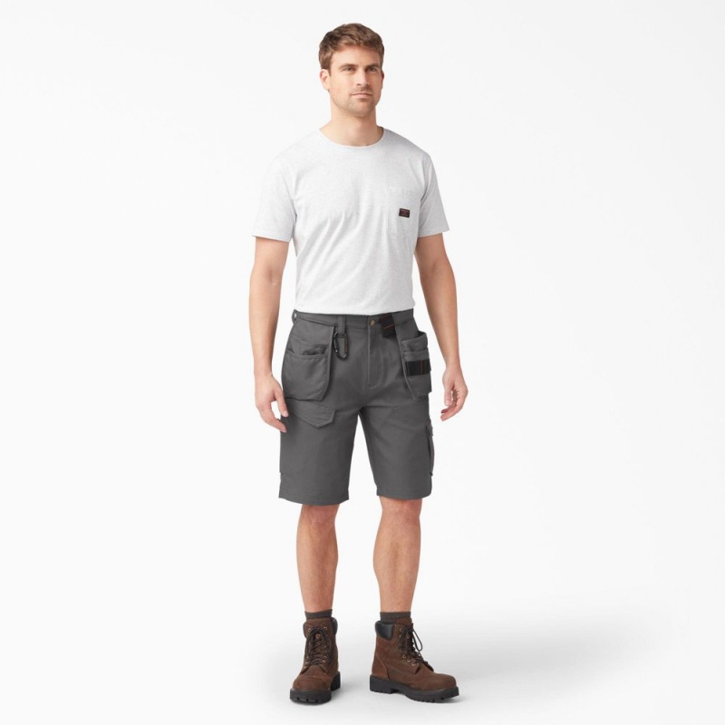 Grey Men's Dickies Traeger x FLEX Relaxed Fit Shorts | FZQ461793