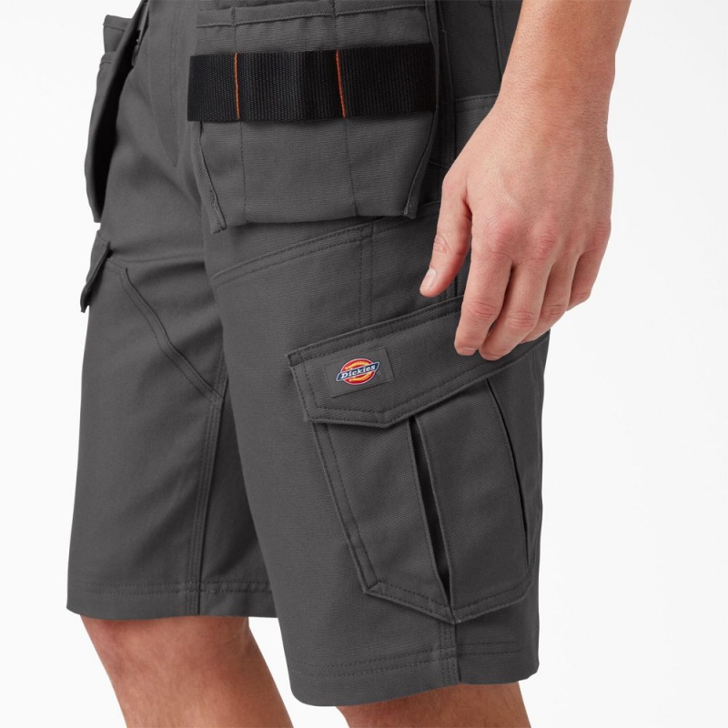 Grey Men's Dickies Traeger x FLEX Relaxed Fit Shorts | FZQ461793