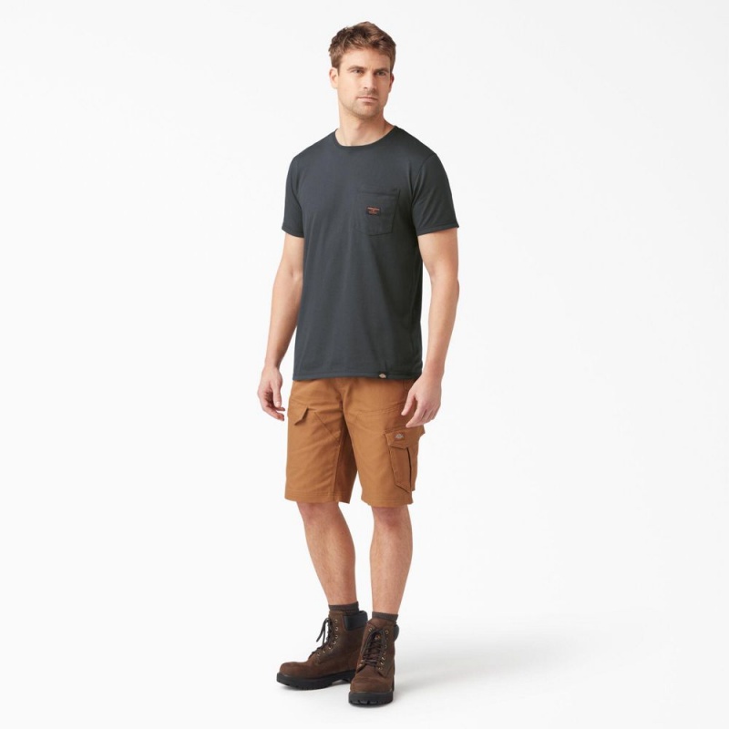 Grey Men's Dickies Traeger x Pocket T-Shirt | ZGE461520