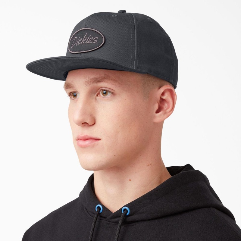 Grey Men's Dickies Twill Flat Bill Cap | ZMN370684